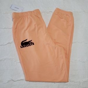Lacoste Loungewear Lightweight Jogger L NWT Light Orange Comfy Elastic Waistband